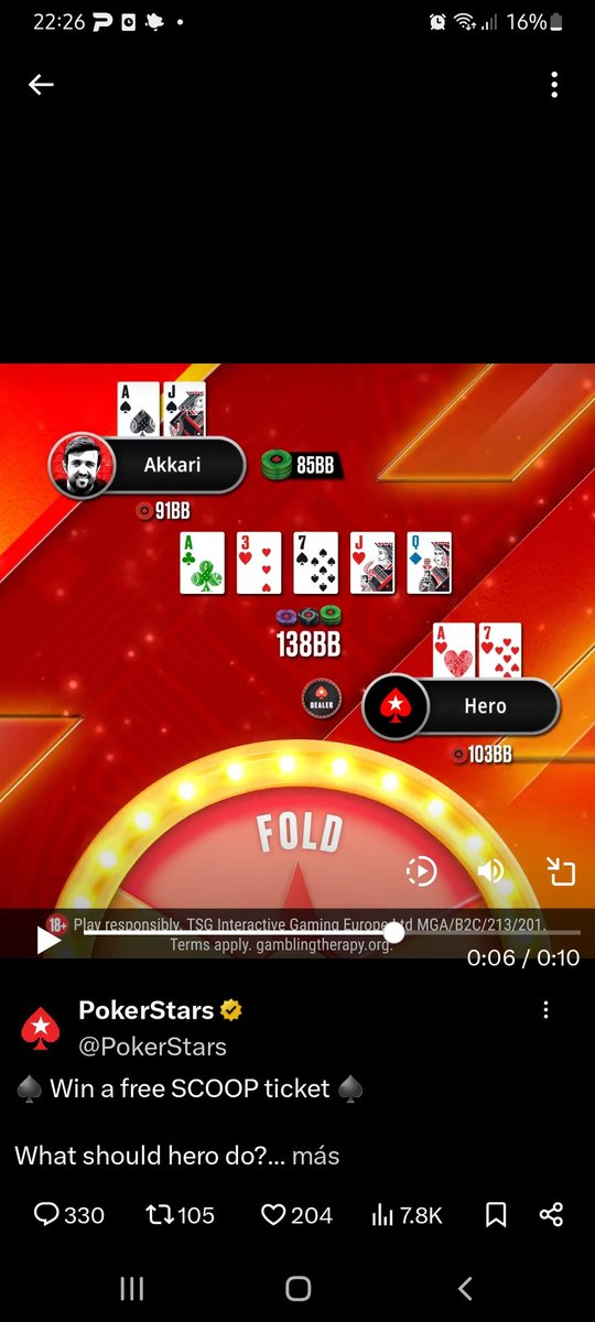 francoiturraspe's tweet photo. @PokerStars [franquete] #SCOOP https://t.co/RUeKVExXlF