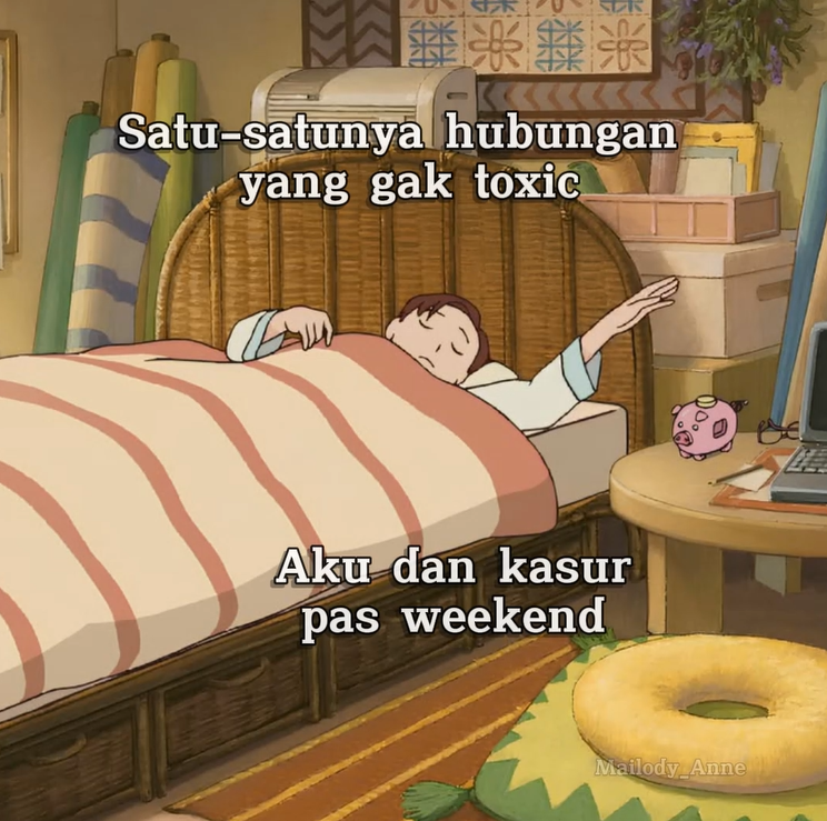 Mailody_Anne's tweet photo. Gak banyak nuntut, cuma pelukan guling dan tidur panjang https://t.co/bKxmtpf9uH