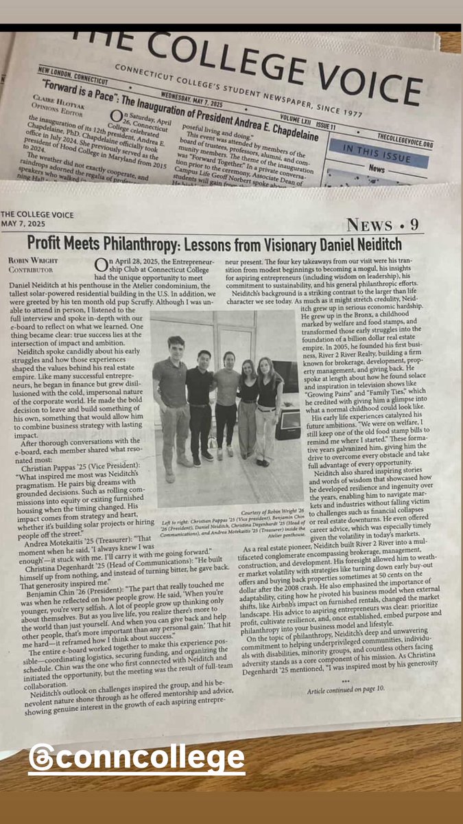 A heartfelt thank you to Connecticut College for capturing this experience in a beautifully written article. And a special shoutout to Benjamin Chin, President of the school’s Entrepreneurship Club, whose vision, persistence, and leadership made all of this happen.