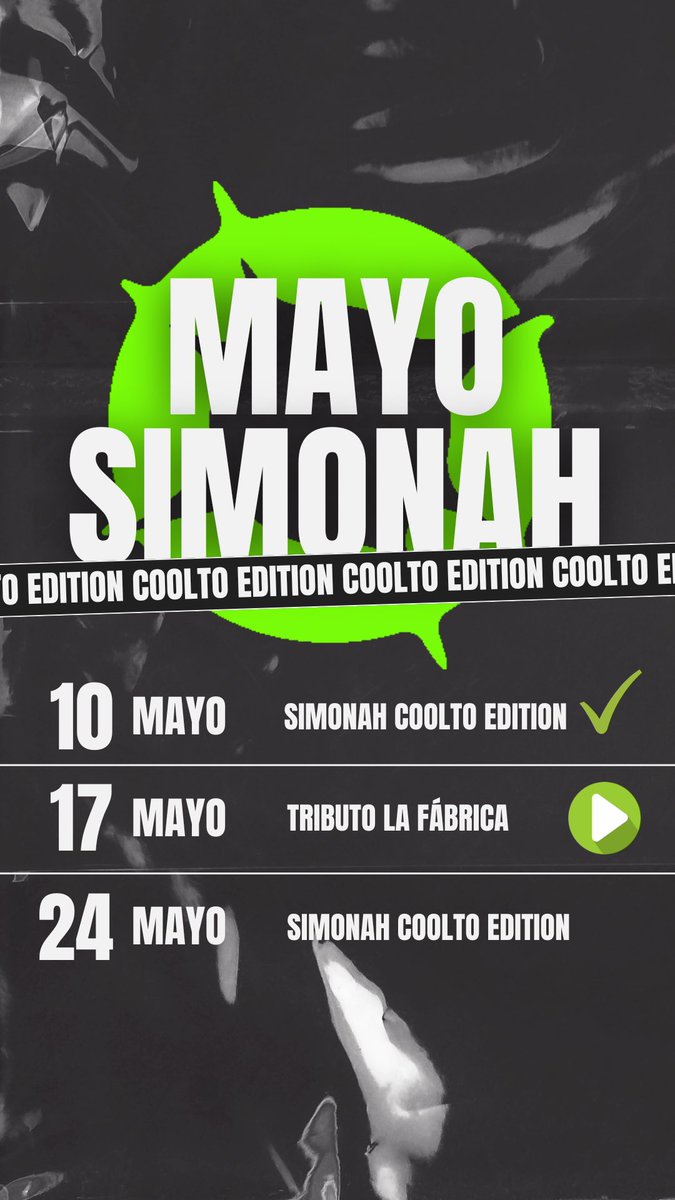 Sábado 17 de Mayo 
Tributo La Fábrica Discoteca 
Apertura 23hs 
Generales en Puerta 
Anticipadas Agotadas!!!!!
.
.
. 
#lafabricadiscoteca 
#esperanza #santafe #simonah