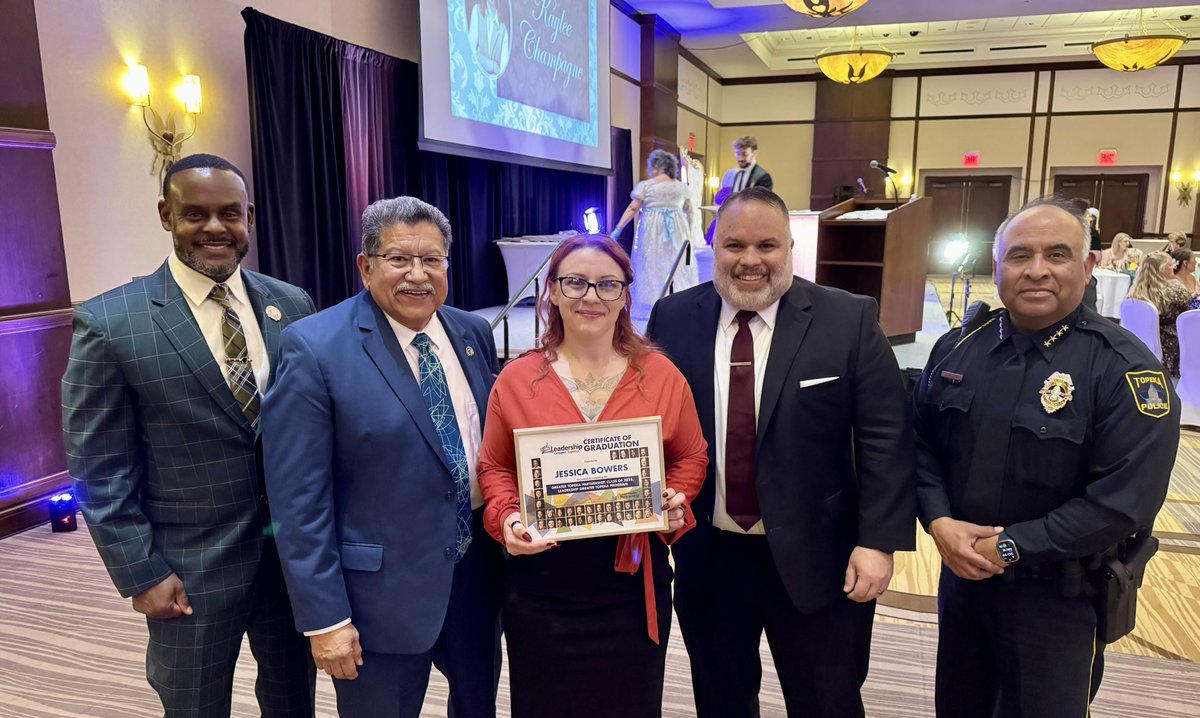 Congratulations to our own, Jessica Bowers, TPD Animal Control Supervisor for completing the Leadership Greater Topeka program! Proud of you! #leadershipmatters