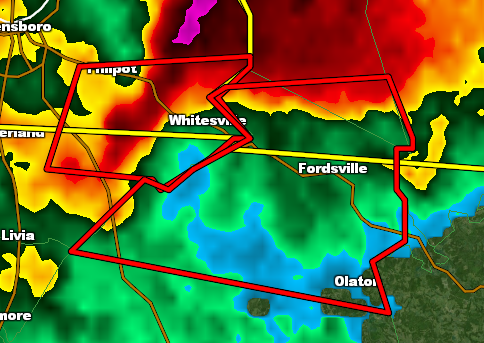 TruckersWx's tweet photo. 🚨 TORNADO WARNING – Whitesville, Fordsville, Olaton KY
Radar shows strong rotation west of Whitesville. This storm is tracking southeast and may produce a tornado at any moment. SEEK SHELTER NOW! ⚠️🌪️ #KYwx #TornadoWarning #Whitesville #Fordsville #SevereWeather https://t.co/jfGYkke2WJ