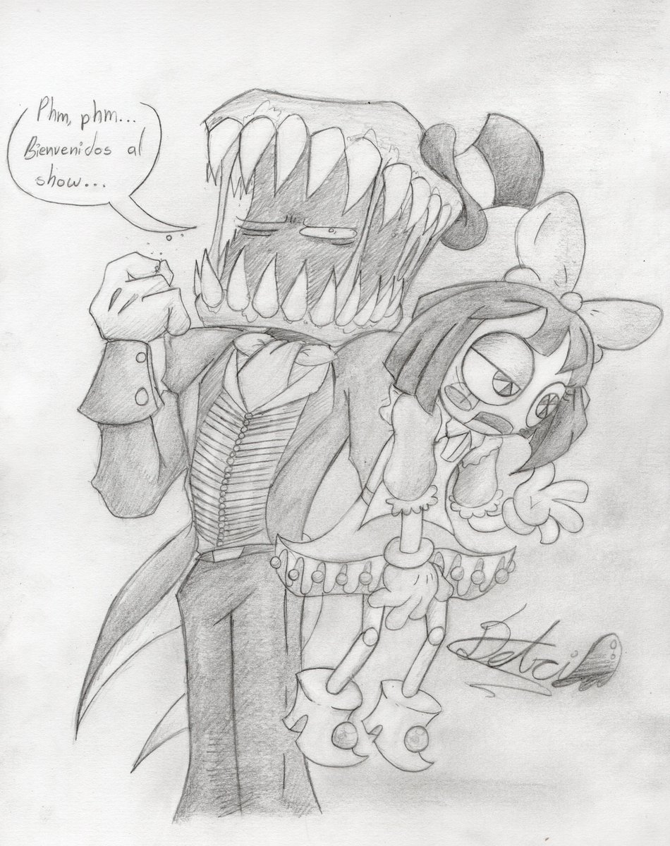 Me esta gustando este nuevo formato de dibujo

- FreakShow Caine y Pomni 🎩🍬🎪

#Fanarts #dibujo #dibujos #drawing #draw #drawingart #fanart #Pencildrawing #pencil #TADC #tadcpomni #tadcau #Caine #Pomni #traditionalart