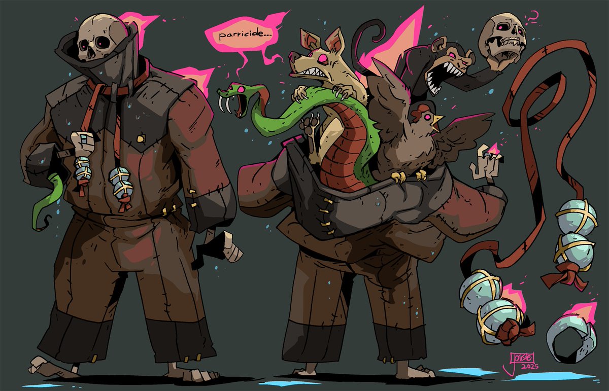 Poena Cullei!
A supernatural sacked-man sloshes around in leather bag britches! Inside writhes a cornucopia of creatures that grants their combined strength to the spirit! The culprit of this creation is the horrible execution and the accursed Ring of the Guaranteed Ghost! 
#0589