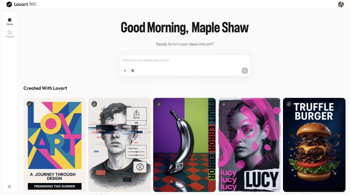 msjiaozhu's tweet image. 一觉醒来 Lovart AI 终于申请通过了，前后大概两三个工作日😍

让我好好体验一把，看看能不能搞几个邀请码给大伙也爽爽😏