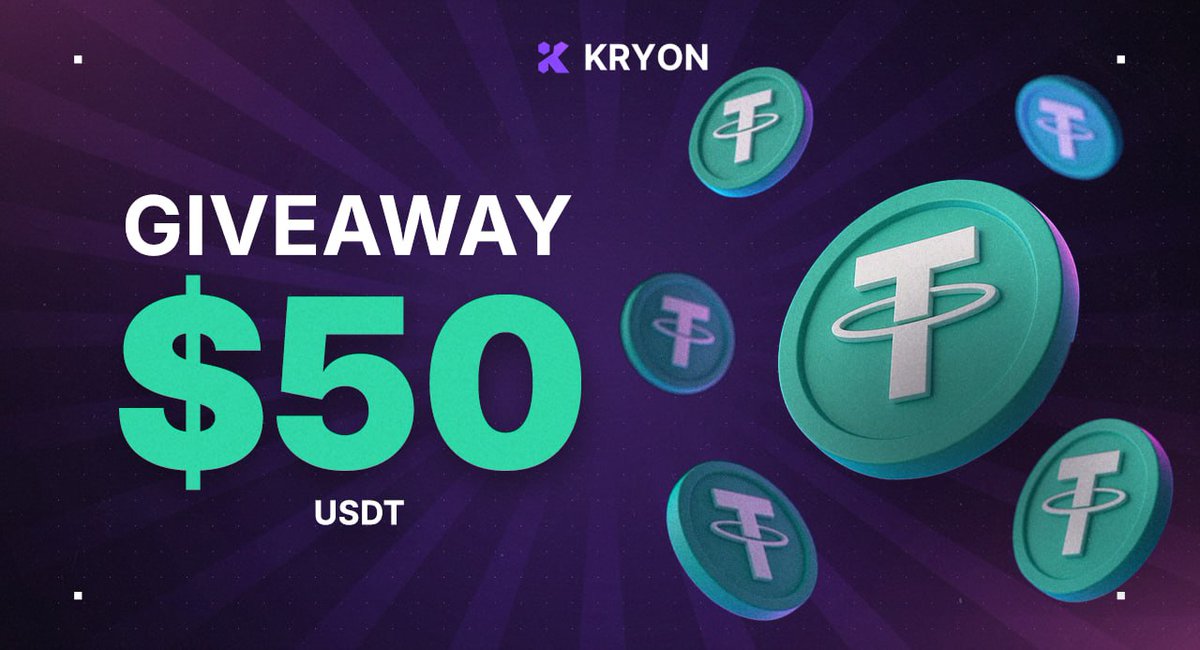 🚨 50 USDT GIVEAWAY! 🚨

We’re kicking things off with a little something for the community! 🎉

To enter and win 25 USDT each for 2 winners:
✅Like &amp; Retweet
✅Tag 2 friends
✅Follow <a href="/Kryon_AI/">Kryon</a>
⏰ Winners will be randomly chosen in 5 days

🔍 Learn more about Kryon: A smart