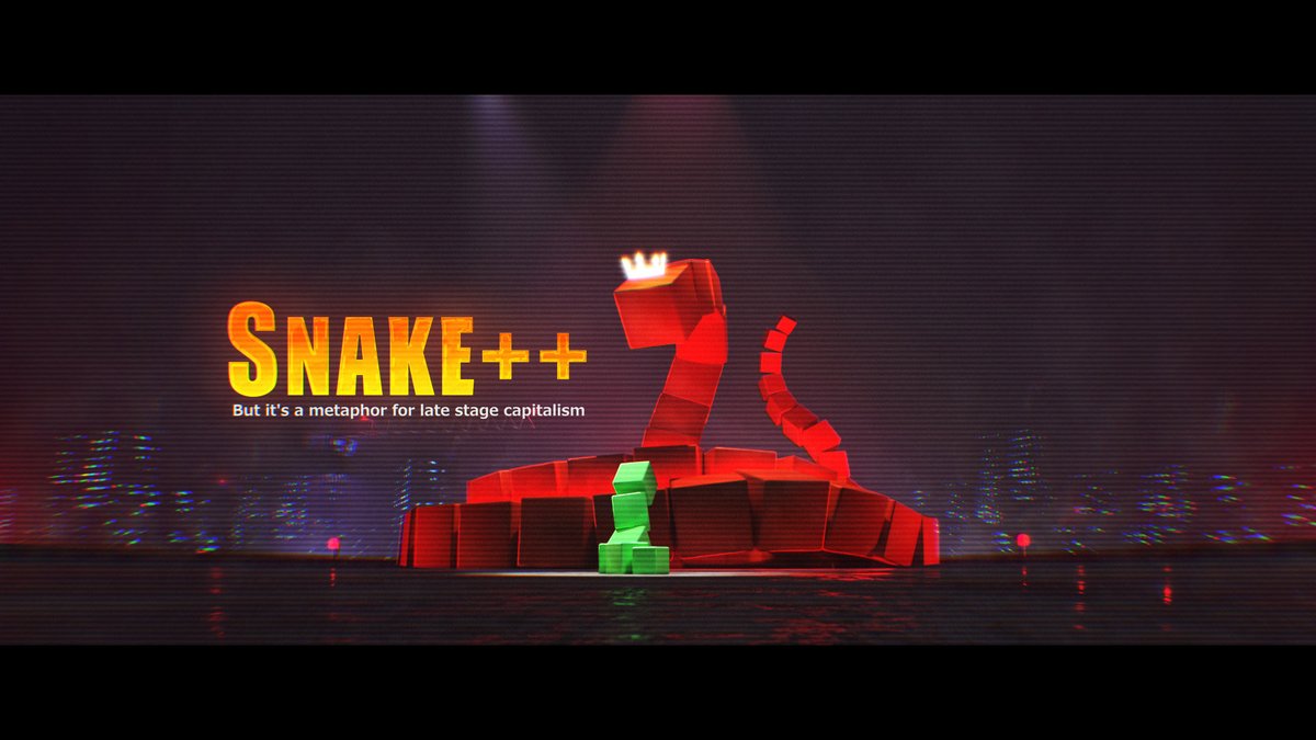 My current capsule art for my Snake game that I made in Blender and Procreate :)  

#Blender #Procreate #GameDev #IndieGames #NoAI