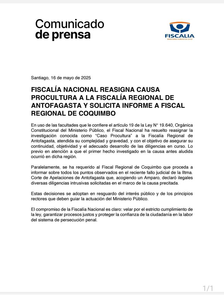 Golpe de timón en el Ministerio Público.

Angel Valencia le quita a Patricio Cooper la investigación de ProCultura después de que la Corte de Antofagasta considerara ilegal el pinchazo telefónico a Josefina Huneeus.