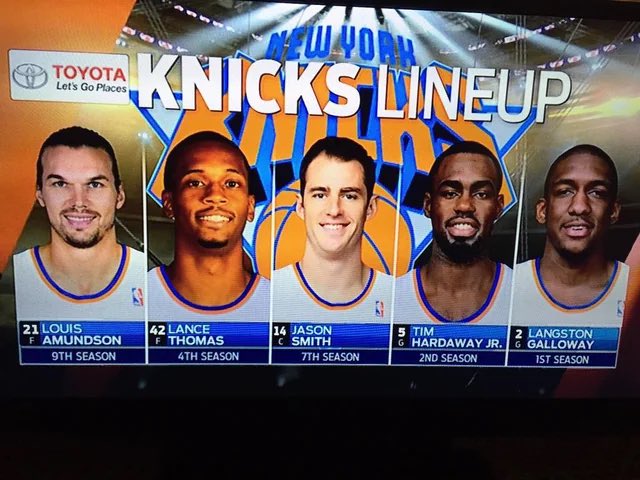 Knicks fans have been watching lineups like this for the better part of 24 years waiting for another conference finals appearance. It’s finally our time!
