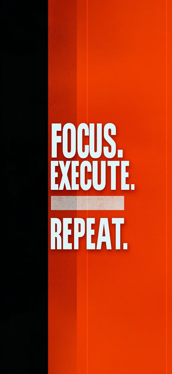 WallzByAI's tweet image. FOCUS. EXECUTE. REPEAT.

#MinimalQuote #TypographyArt #FocusDesign #MotivationalPoster #WallzByAI