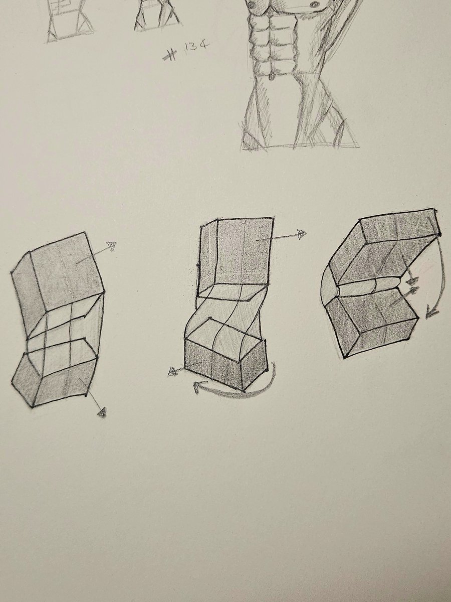 SentinelWisp's tweet image. #135
Drew some square torsos turning around. Just messing with angles and trying to make sense of form.
Kinda fun, kinda confusing.
#365challenge #artchallenge #SketchDaily #LearnToDraw #FigureDrawing