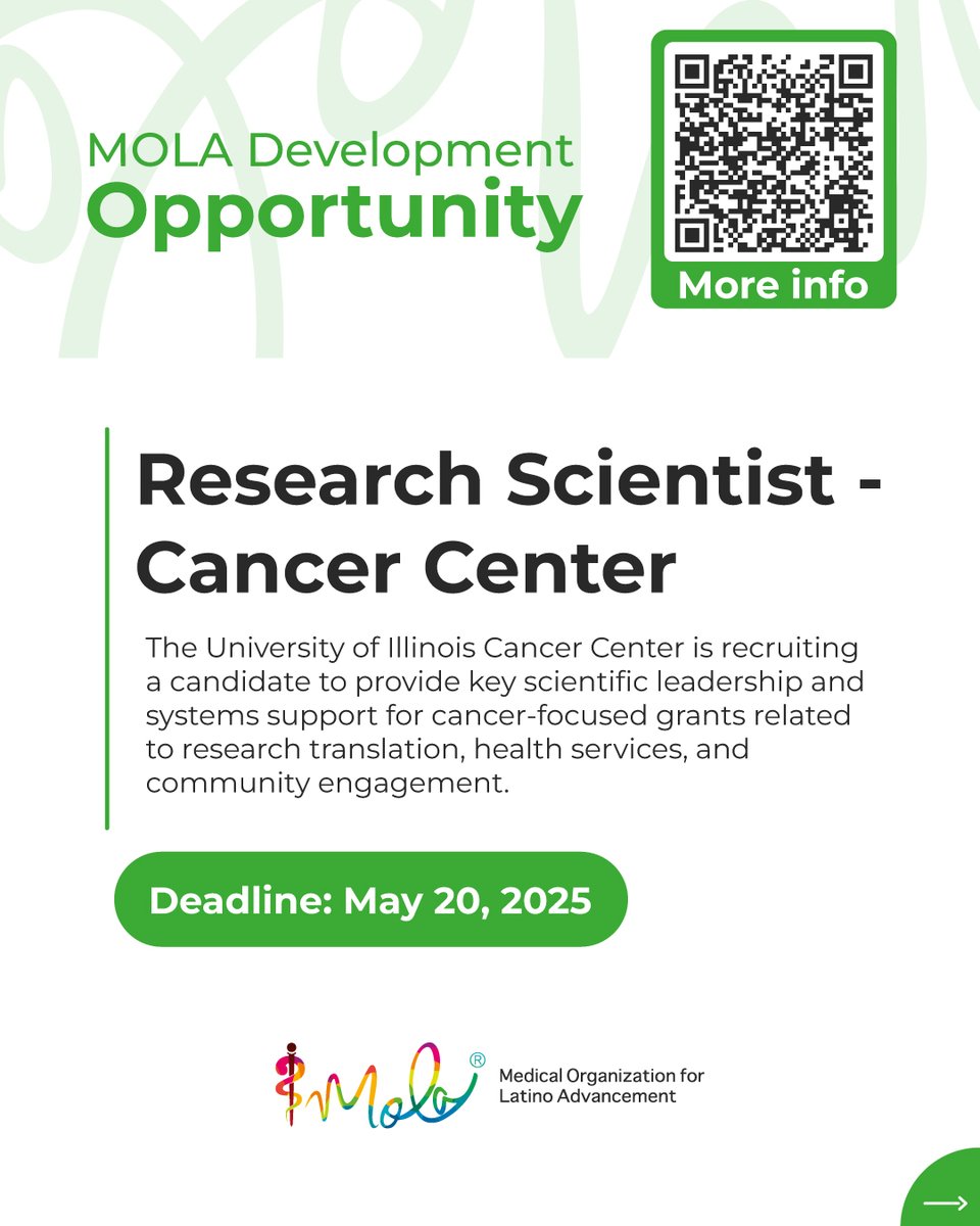 Are you ready to lead groundbreaking cancer research with real community impact?💪

The University of Illinois Cancer Center is looking for a visionary leader to shape cancer-focused grants.🙌

Apply now and be part of the change✨
👉  bit.ly/4k7jn7m