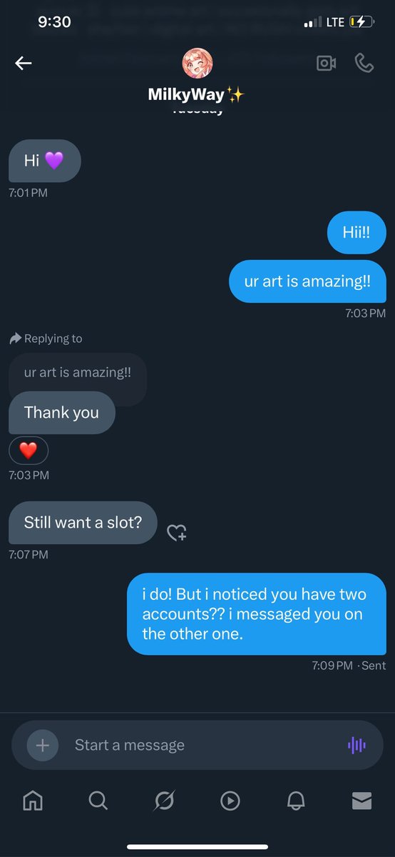hello😭just recently a post did gain attraction from people who wanted to commission my smol chibis, i just wanted to raise awareness that there's someone impersonating me @/milkyway__draws and they might even dm you to commission, i only have one acc be careful yall🥺