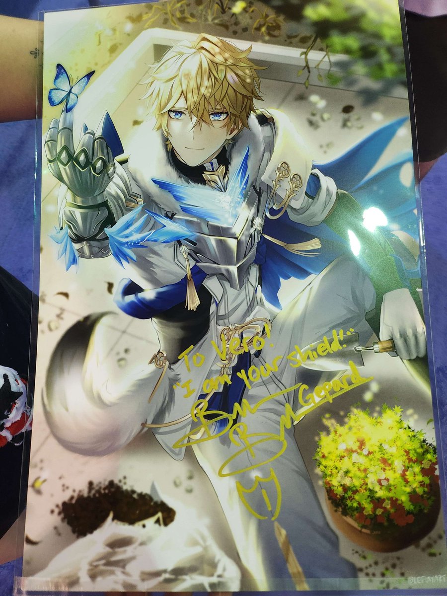 crying sobbing. i got this print signed by Gepard's VA!!