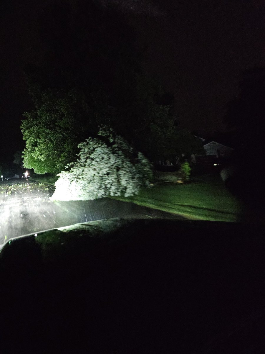 coldWXman's tweet photo. @NWSLouisville Lots of big tree limbs down and several trees uprooted 5 miles south of Bowling Green near the Warren County 5S mesonet. https://t.co/ikMow7xRNx