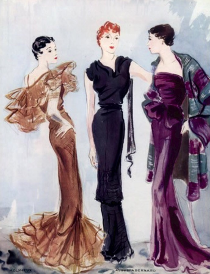 thehistav's tweet photo. Three dresses. Fashion sketch by Augusta Bernard. Paris, c. 1935
#history #fashion #style #art #sARTurday #XHistory #saturdayvibes https://t.co/6afiaYQyoM