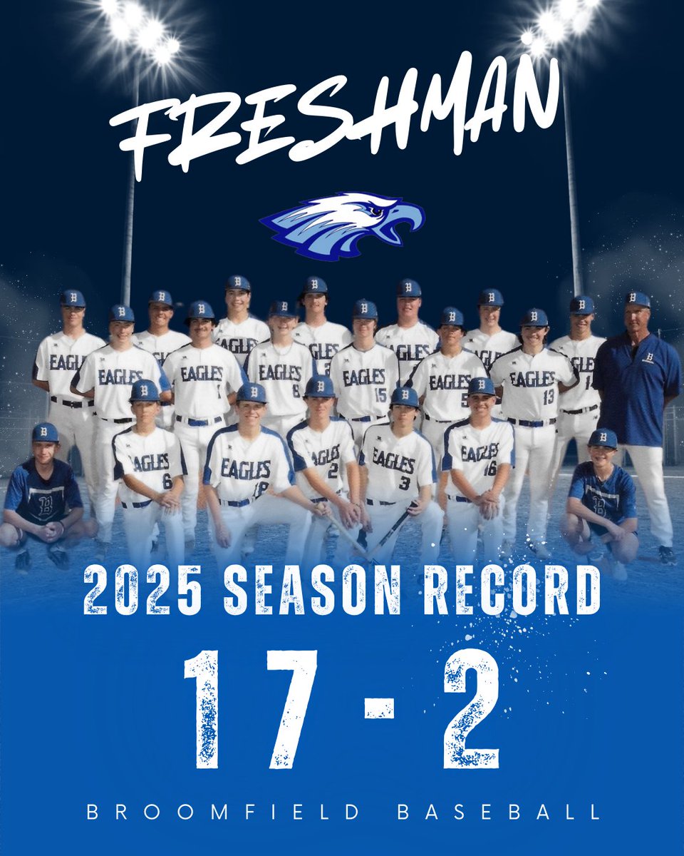 BHSEaglesBsbl's tweet photo. Congratulations to the Freshman team on their 17-2 record this season! https://t.co/3qk12xHVvR