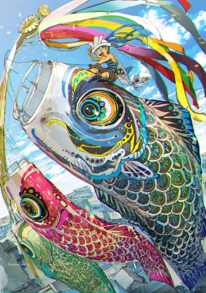 pmmscf's tweet image. 出水ぽちは幼い頃から絵画への興味を持ち、特に日本の伝統的な浮世絵と西洋のファンタジー芸術の両方の影響を受けています。