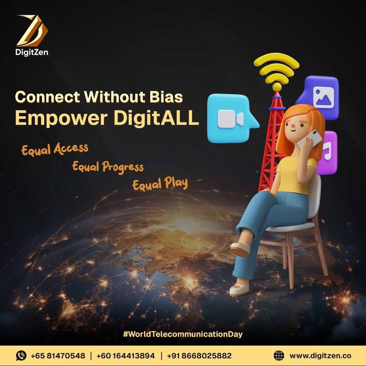 Digitzensg's tweet photo. This World Telecommunication Day, we’re not just talking tech—we’re talking transformation. Because true progress happens when we connect without bias, ensure equal access, and give every gender an equal play in the tech arena. 

#WorldTelecommunicationDay #Digitzen #SEO #PPC https://t.co/kWLfL16Fop