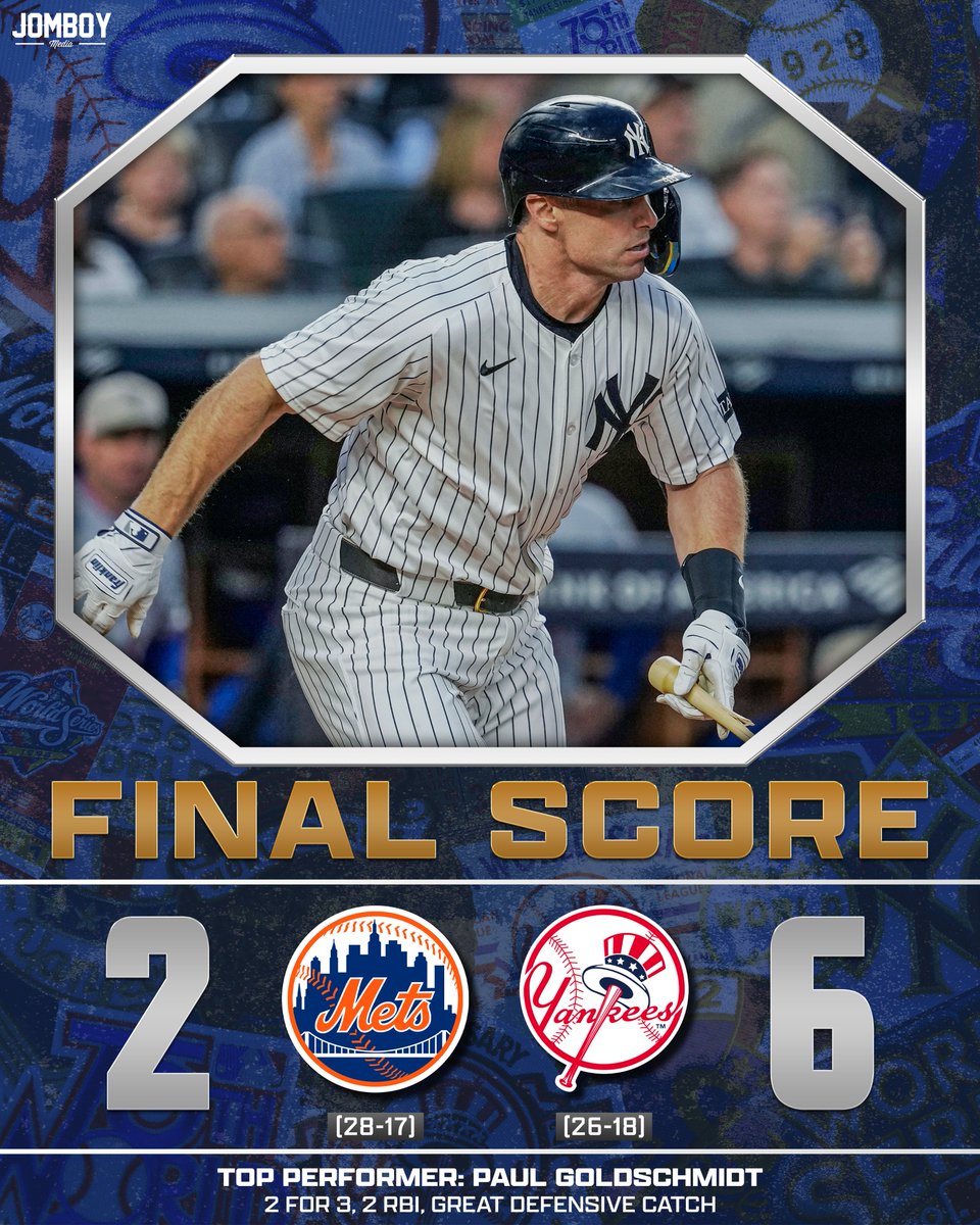 TalkinYanks's tweet image. The Yankees take the first of the Subway Series
