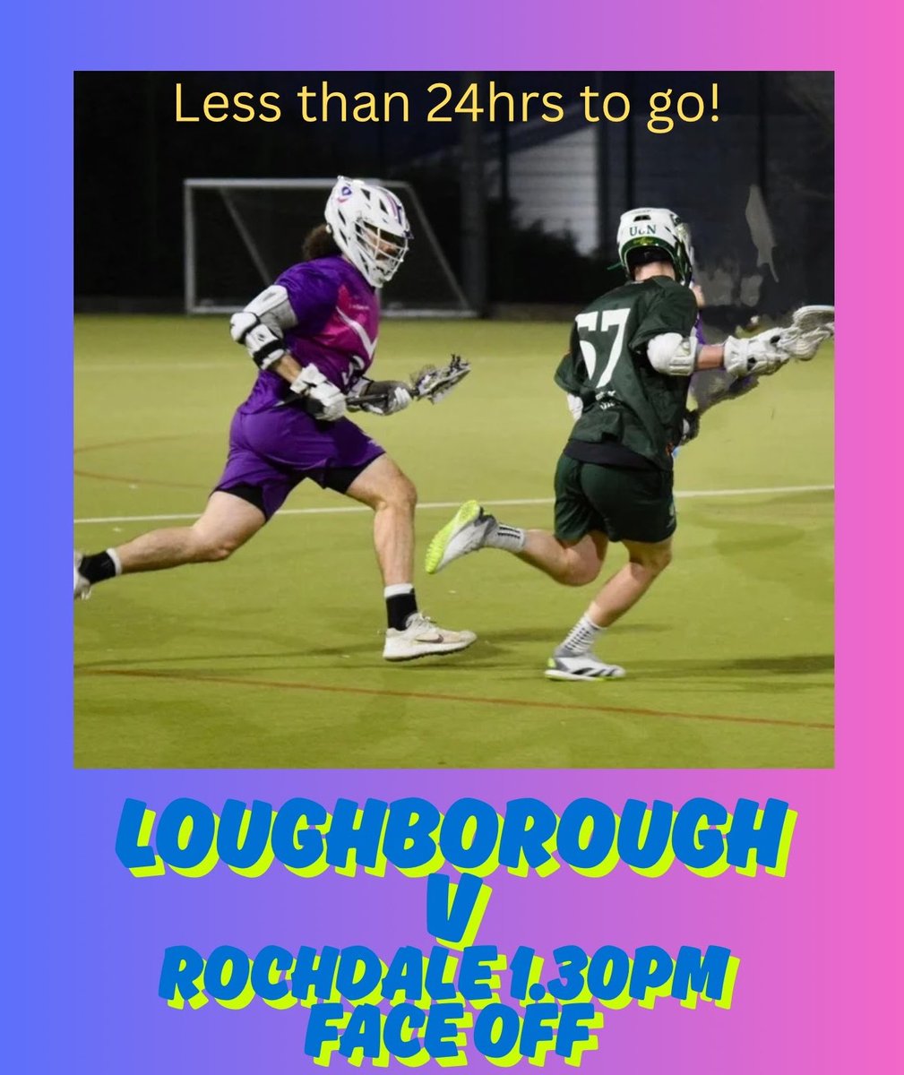 laxmasteruk's tweet photo. Get set for another weekend of lacrosse as Loughborough travel to Rochdale for a 1.30pm face off.
#lacrosse #Bucs #laxlife #wherehistorybegins https://t.co/X55VgM095e
