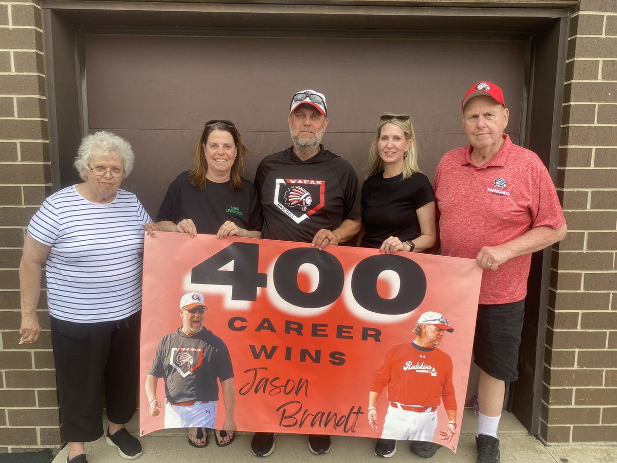So this also happened tonight. I can’t believe that i have been blessed to have been able to coach at Wapak my entire career.  I still remember win #1 like it was yesterday.  I have had great asst. coaches, players and families along the way.  Couldn’t have done it without them.