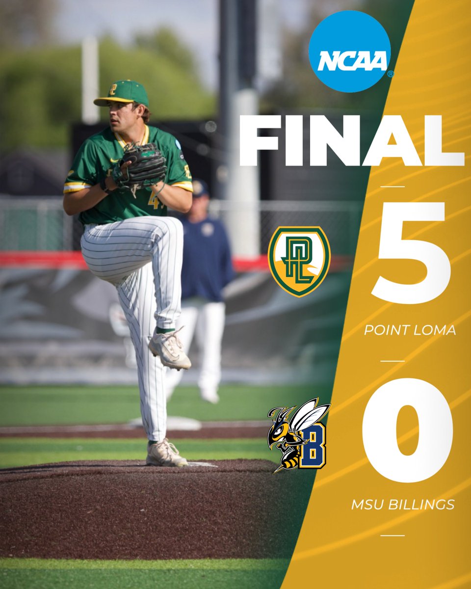 PLNUSeaLions's tweet photo. ⚾️ @PLNUBaseball defeats Montana State Billings to move one win away from the Super Regionals.

#GoSeaLions https://t.co/cvmwmgW8gm