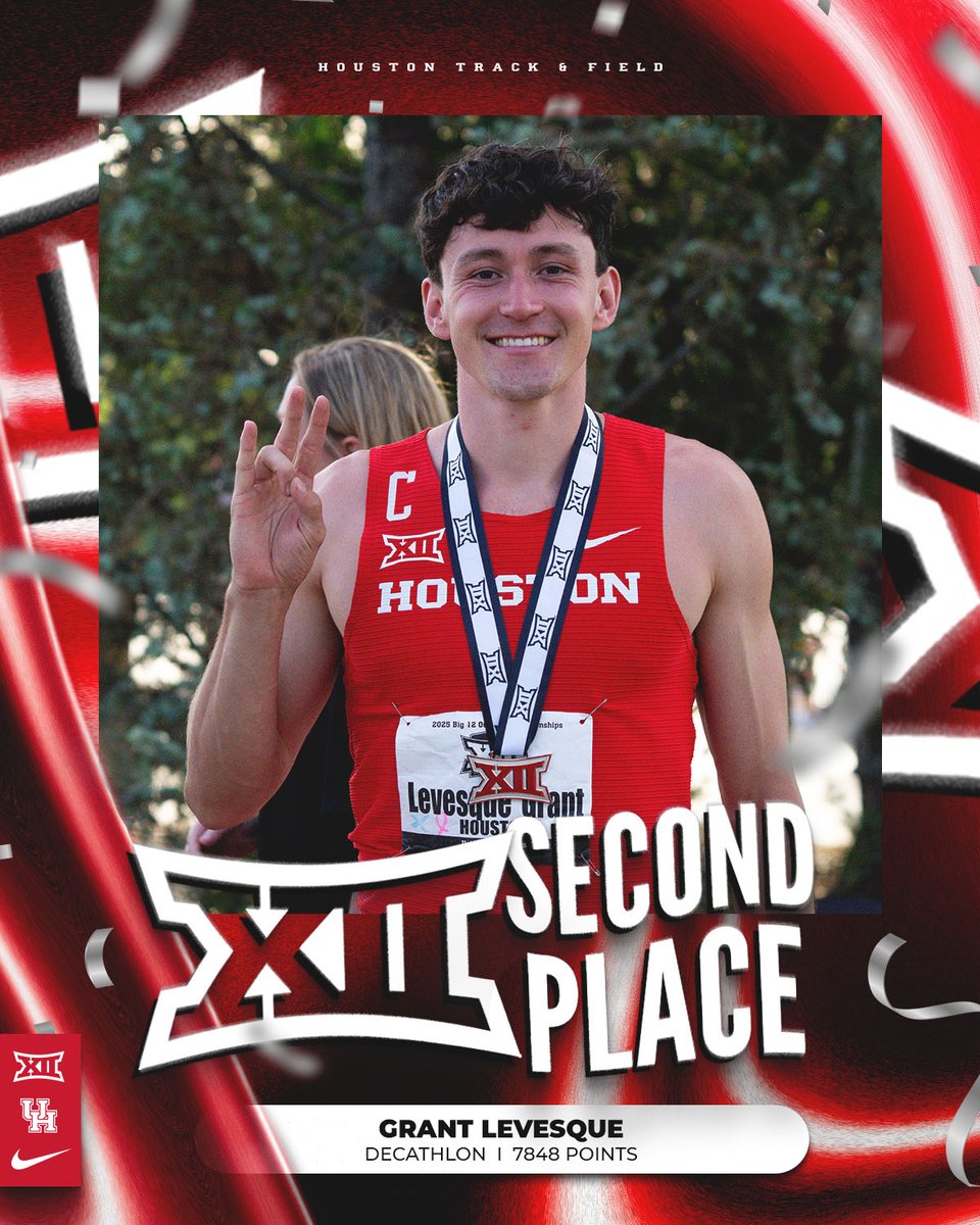 Big 12 | M Decathlon Results 🥈

Grant Levesque takes second in the decathlon with 7848 points!

He adds his name to the record books with the second best mark in program history!

#HTownSpeedCity x #GoCoogs