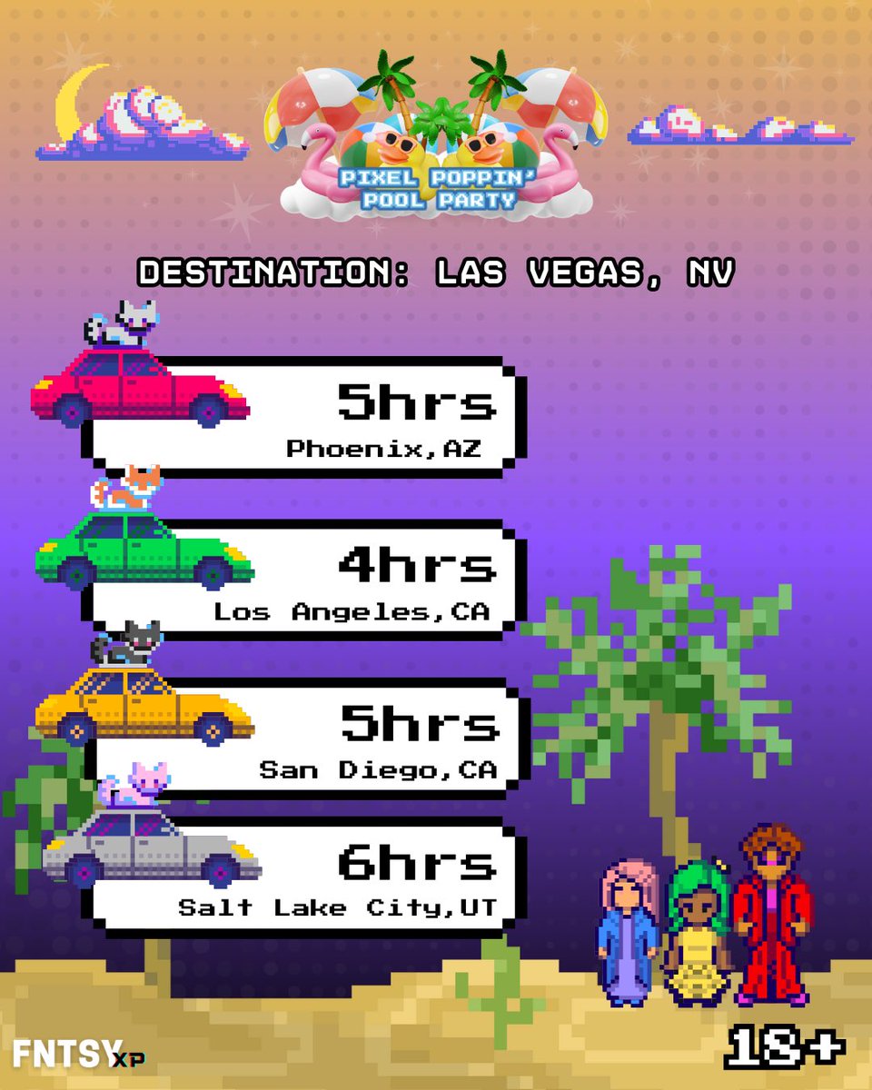 FNTSYXP's tweet photo. POV: You and the crew are just a road trip away from the ultimate night swim.
Pool party + cosplay 🎭 + karaoke 🎤 + gamers from all over the West Coast 🎮… yeah, it’s that serious.

18+ | Private Location | Night Swim 🌙🏊 | Cosplay Contest 👑 | Music + More 🎶

#FNTSYXP #PZGD https://t.co/53T690c3C6