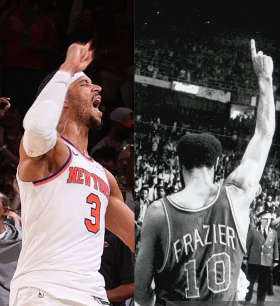 Josh Hart tonight with the Knicks first playoff triple-double since Walt Clyde Frazier 53 seasons ago