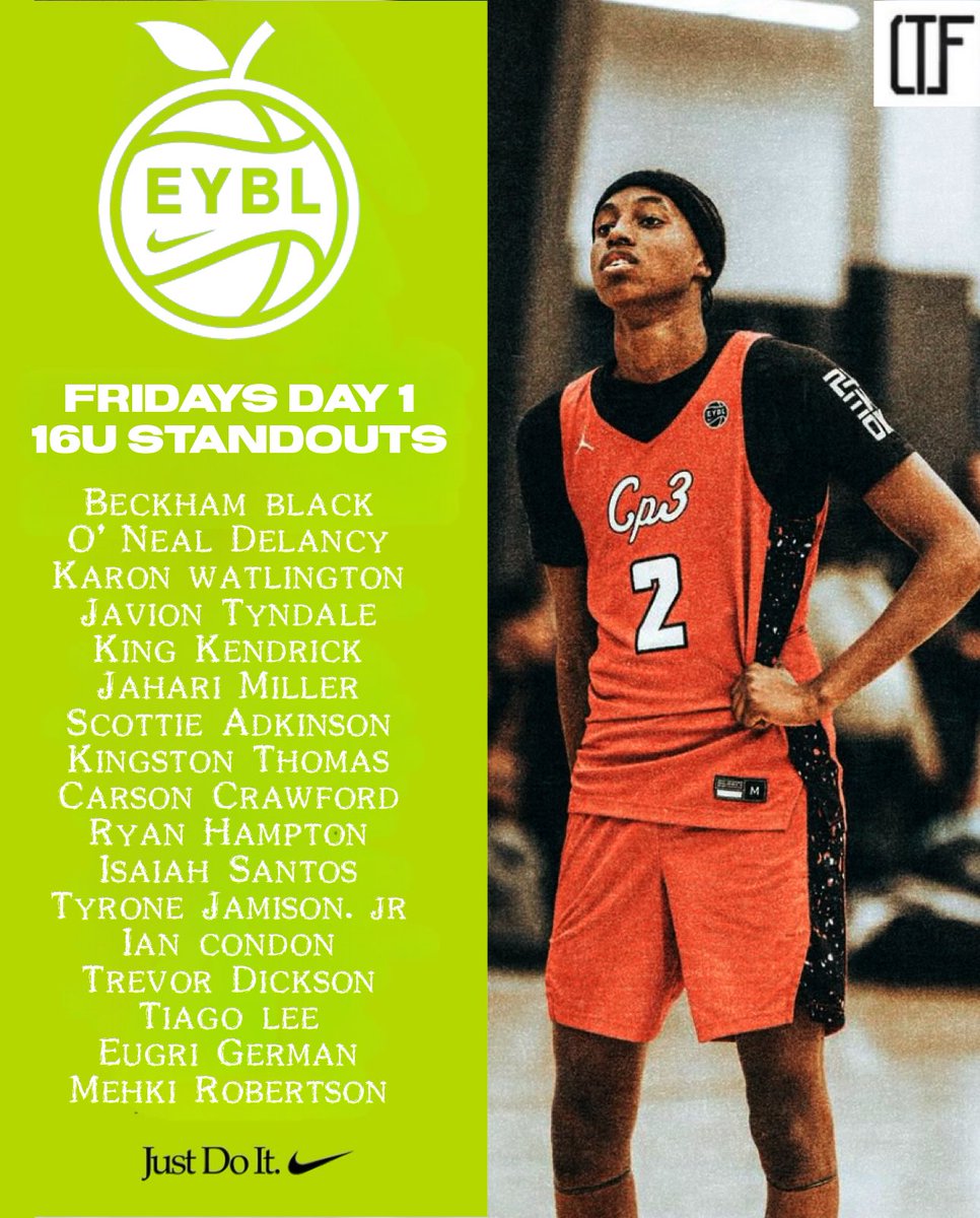 After a full slate of highly competitive games, I’ve locked in my official EYBL 16U Day 1 Standouts 🔥💯 Stay tuned for Day 2 — more talent, more takeaways on the way! 🏀📈 #EYBL16U #Day1Standouts
