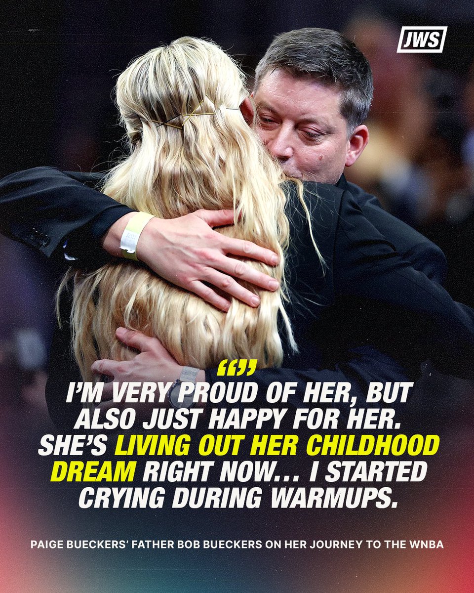 justwsports's tweet image. Paige&apos;s dad got emotional during her first WNBA start 💜