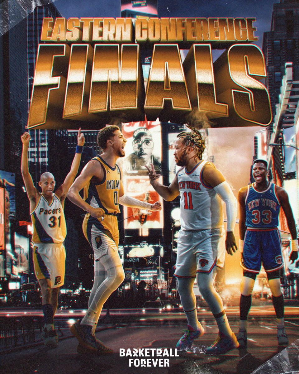 The #3 New York Knicks will face the #4 Indiana Pacers in the Eastern Conference Finals 🔥

THE 90’s RIVALRY IS REBORN