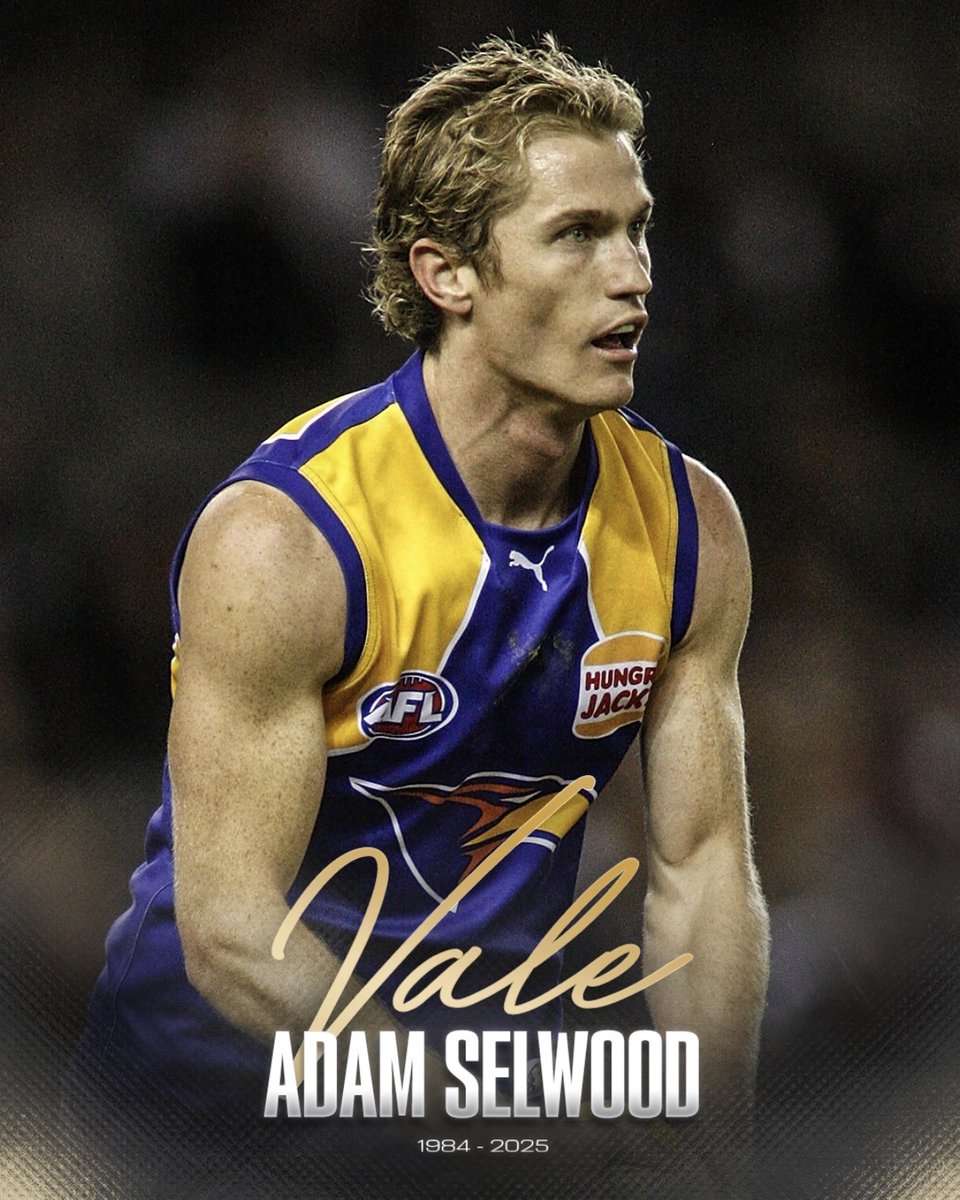 AFL's tweet photo. Statement from Fiona Selwood and the Selwood family. 

We are heartbroken by the passing of Adam earlier today. Words cannot express the grief and sadness we feel.

Adam was a loving husband, and an incredible father to Lenny and Billie. We are devastated to lose such a wonderful husband, father, son and brother.

Details: https://t.co/Yx9o8fiOOb