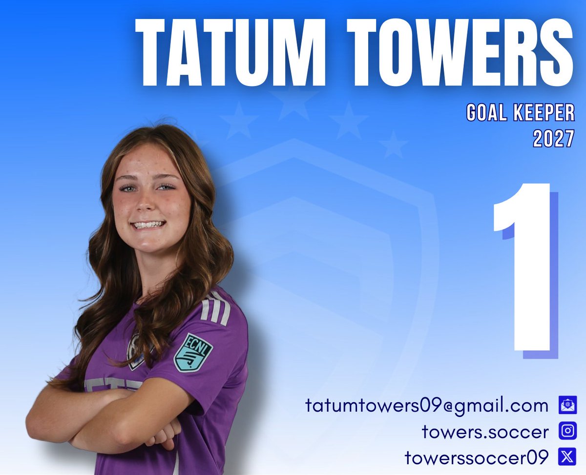 StingECNL09's tweet image. Meet Tatum #1, Class of 2027 @TowersSoccer09
Highlights:
Keller Central High School
2024 Academic All District
2025 Academic All District
2025 All District Honorable Mention
Varsity Soccer | GPA: 4.5/4.0