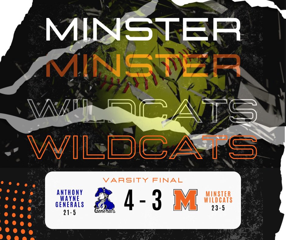 Varsity fell to a solid Anthony Wayne tonight, 3-4. We’re proud of the grit and fight. 

Addi Inskeep was 2-3 with two home runs and 3 RBI. 

Huge shout out to our bus driver, John Schmiesing, for dedicating his Friday evening to us and getting us home safely!