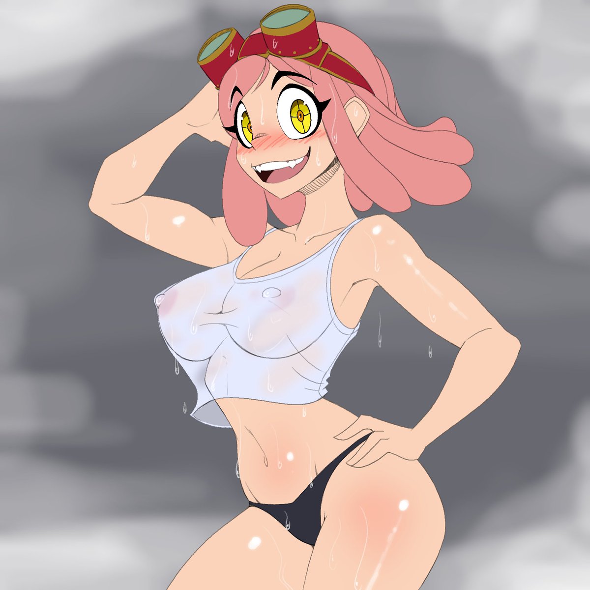 [Commission for RaindropArts]

"Sorry I'm all sweaty. Wanna make babies with me!?!?!?!?!?!"