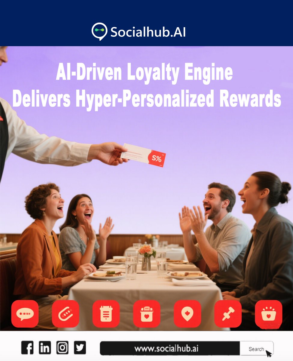 TechsunInc's tweet photo. 🔥 Fed Up with Generic Loyalty Programs?[https://t.co/J4E6GL4IVR]’s AI-Driven Loyalty Engine Delivers Hyper-Personalized Rewards!🎁
Trusted by global brands like McDonald’s and Haagen-Dazs, it crafts AI-recommended offers based on purchase habits.
#LoyaltyManagement  #SocialHubAI https://t.co/JQ4lBrHIwS