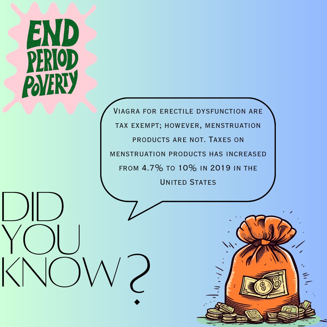 Viagra is tax-exempt, but period products? Still taxed, and in many places, taxed even higher than before. Menstruating is not a luxury, it’s a basic biological reality. Access to affordable period products shouldn't come with a financial penalty. #EndPeriodPoverty #PeriodJustice