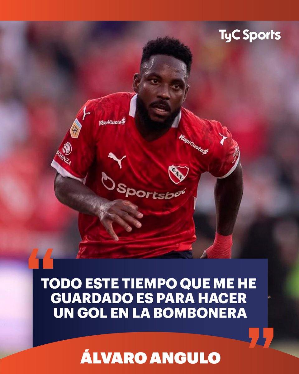 🔴🏟 Álvaro Angulo, lateral de Independiente, dejó en claro que ya se enfocan en el cruce con Boca por los cuartos de final del Apertura y lanzó una desafiante frase antes de la visita a la Bombonera:

🗣 "Todo este tiempo que me he guardado es para hacer un gol en la Bombonera".