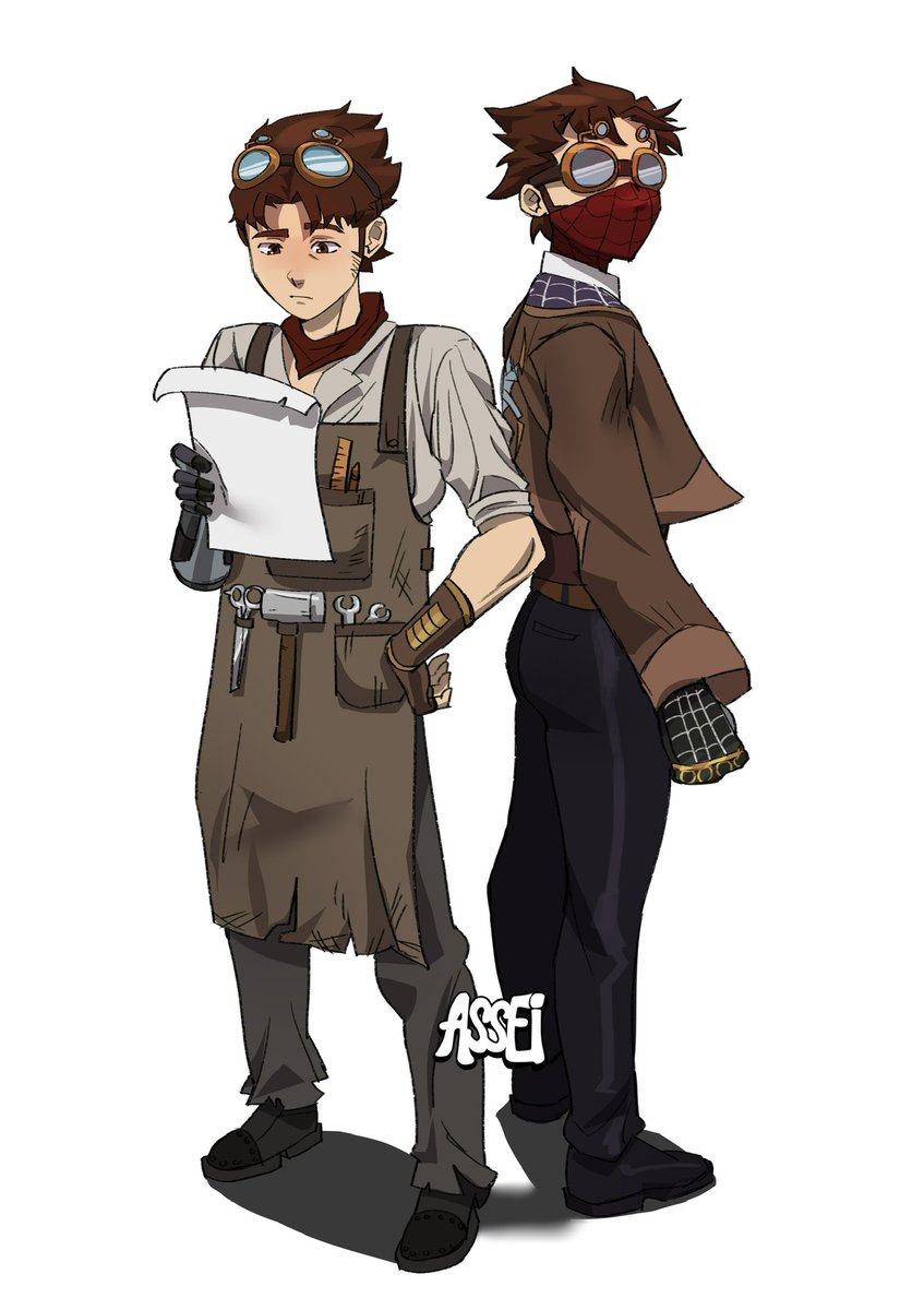 the_leaf4's tweet image. I should probably have a new pinned for Cog-Web, his design has come a long way since!

So, here we go! Spider-Man of earth 1823: Cog-Web AKA Victor Mason
(Art by: @/Rick_T19 @/11Assei @/nnsa_nch) (and of course, the person who redesigned him in the first place @/evilpotchi)
