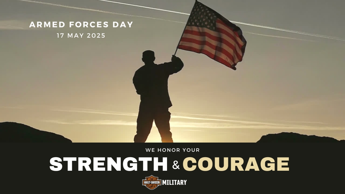This Armed Forces Day, join us in celebrating all branches of the military and honoring the many sacrifices our uniformed heroes make every day.

Today, and always, the team at H-D Military thanks you for your service.

#armedforcesday #militarylife #harley