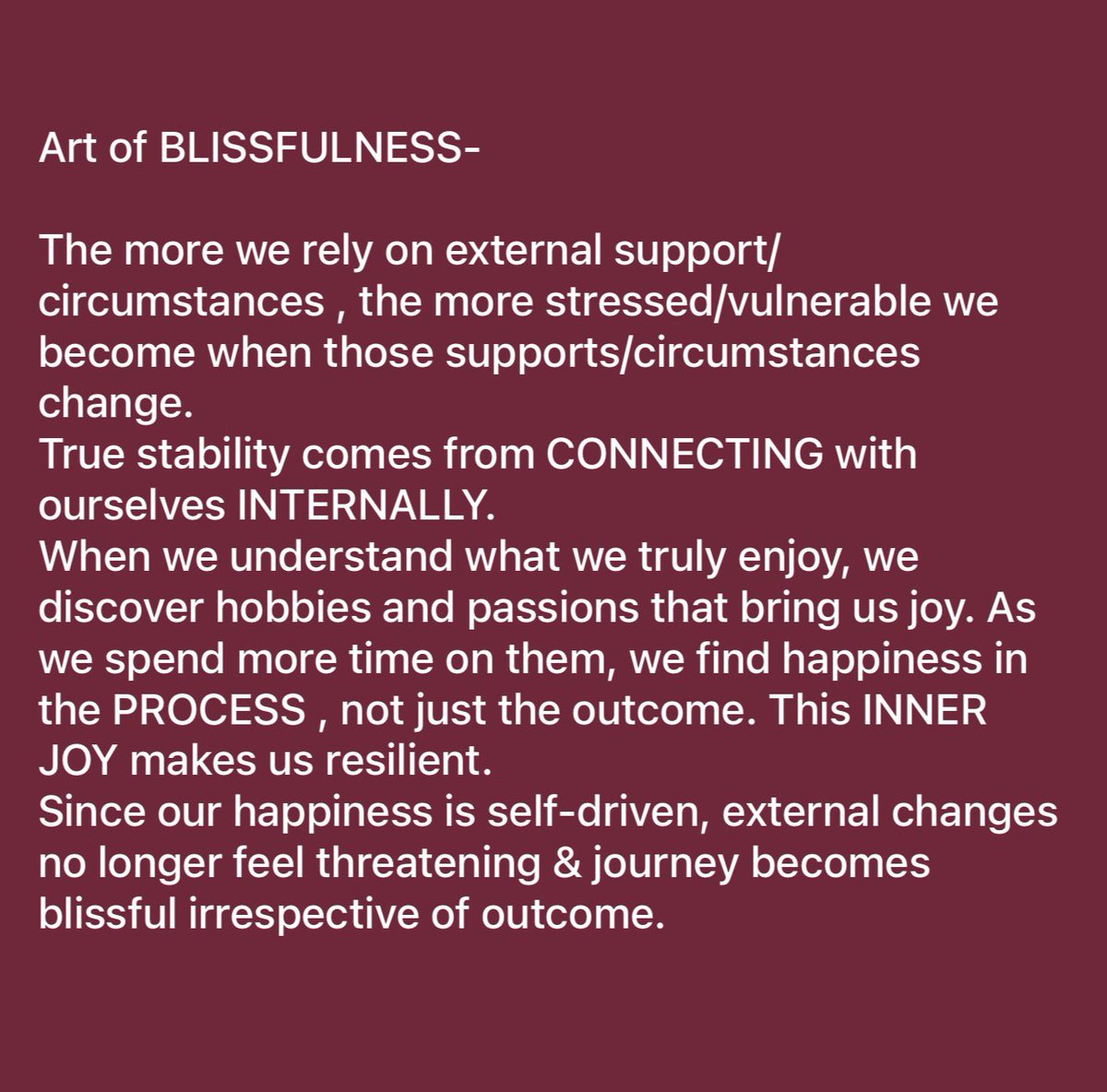 Pavitradubey's tweet image. Connect with your self.

That will bring true bliss.

#innerharmony #WorldHypertensionDay