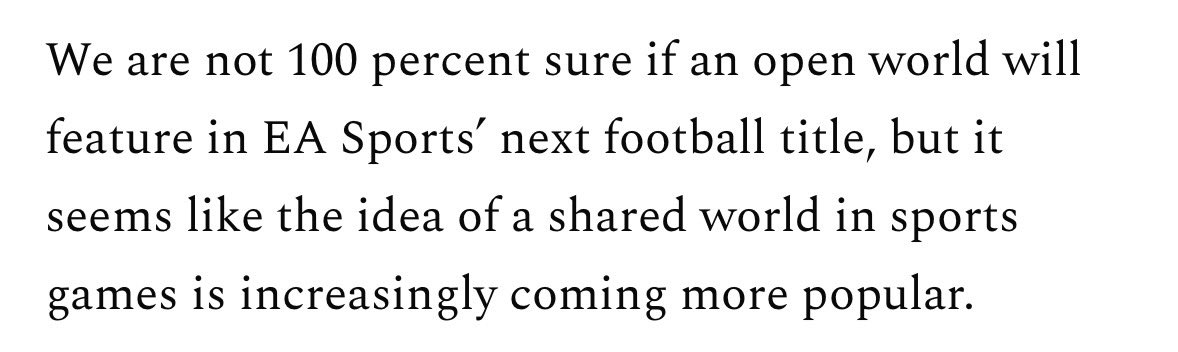 EverythingEACollegeFootball (@eacollegefoot) on Twitter photo "Open World" is definitely in the works at EA but will it ever be included in EA CFB?? 🥀 | <a href="/SportsGamersOn/">Sports Gamers Online</a> "Open World" is definitely in the works at EA but will it ever be included in EA CFB?? 🥀 | <a href="/SportsGamersOn/">Sports Gamers Online</a>
