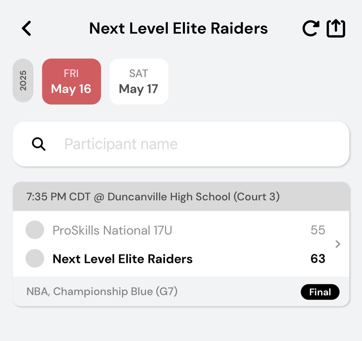 COACH MOE (@moemannlr) on Twitter photo Sammy Rodriguez 29 points
Bryce Christian 8 points
Andrew Vidouria 8 points
<a href="/TexasHoopsGASO/">TexasHoops/GASO ๐</a>
<a href="/GASOTim/">Tim Littlefield</a>
<a href="/_NLRaiders_/">Next Level Raiders</a> Sammy Rodriguez 29 points
Bryce Christian 8 points
Andrew Vidouria 8 points
<a href="/TexasHoopsGASO/">TexasHoops/GASO ๐</a>
<a href="/GASOTim/">Tim Littlefield</a>
<a href="/_NLRaiders_/">Next Level Raiders</a>