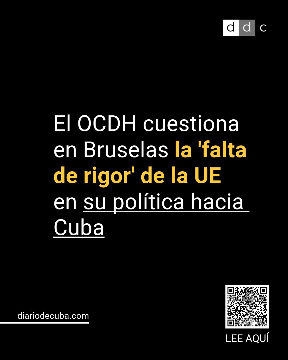 El Observatorio Cubano de #DerechosHumanos (<a href="/observacuba/">Observatorio Cubano de Derechos Humanos</a>) cuestionó en Bruselas "la falta de rigor de la #UniónEuropea en su política hacia #Cuba", al tiempo que pidió alcanzar "un consenso mínimo con #EEUU" al respecto. De acuerdo con una declaración de la ONG, "el Servicio de