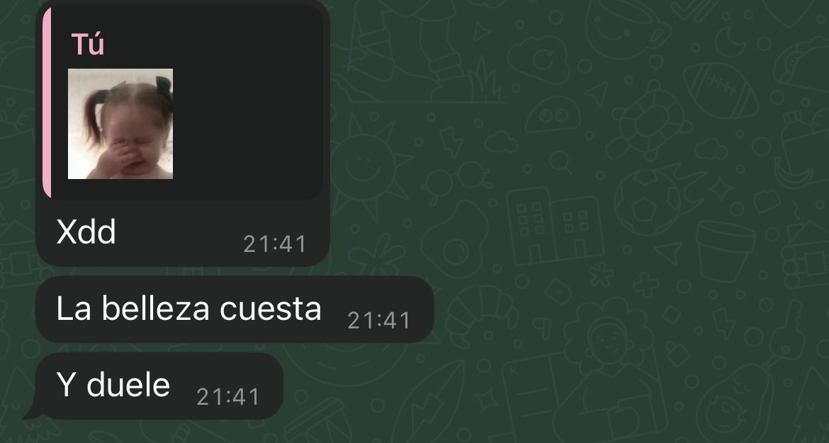 Mensaje de “motivación” de francis en un post operatorio 🙃