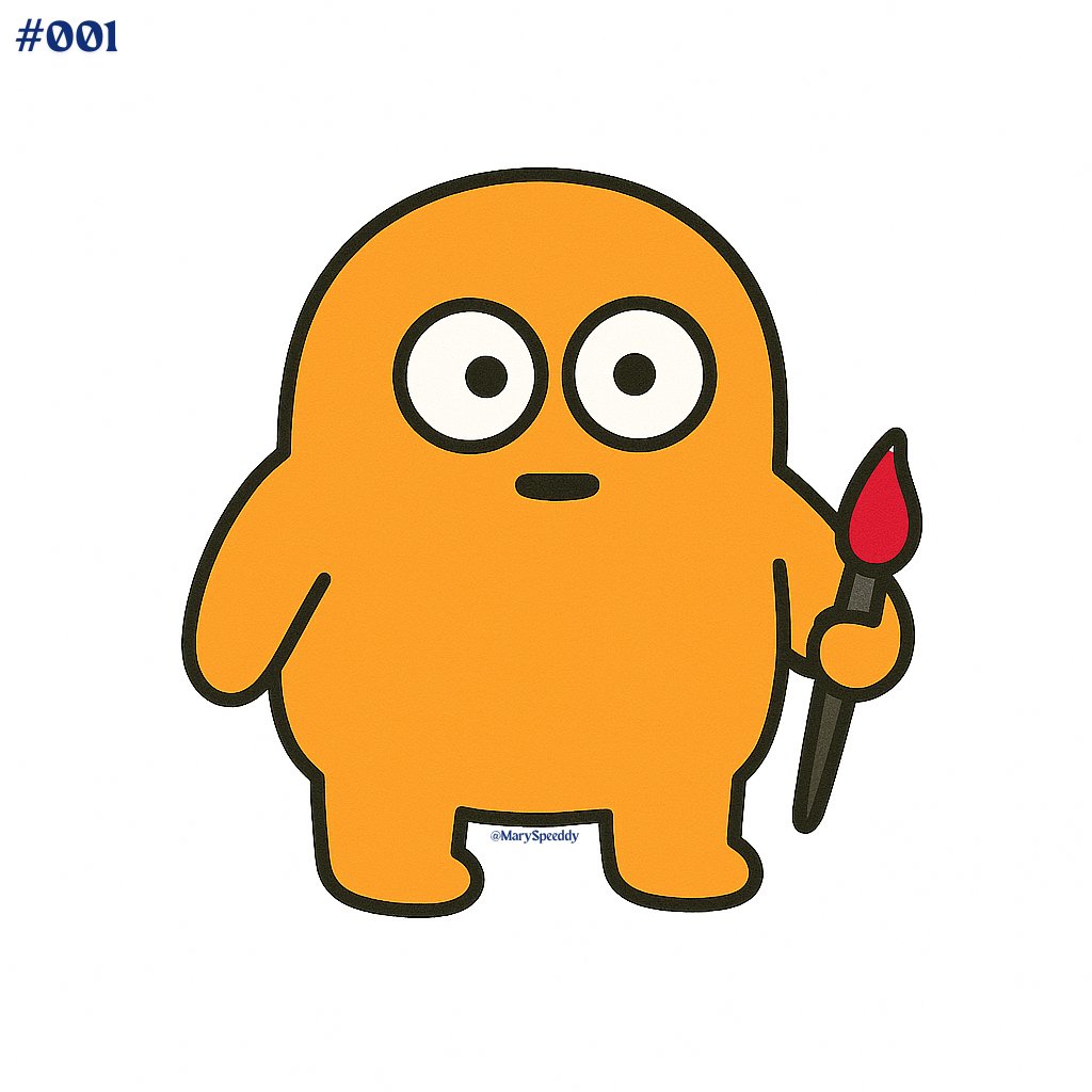 MarySpeeddy's tweet photo. 🎨 Nerp #001
Name: Blick
Trait: He’s holding a paintbrush but has absolutely no idea what to do with it.
Still, he showed up. And that counts.
#NERPS #characterdesign #digitalart https://t.co/nDsn2WHL8d