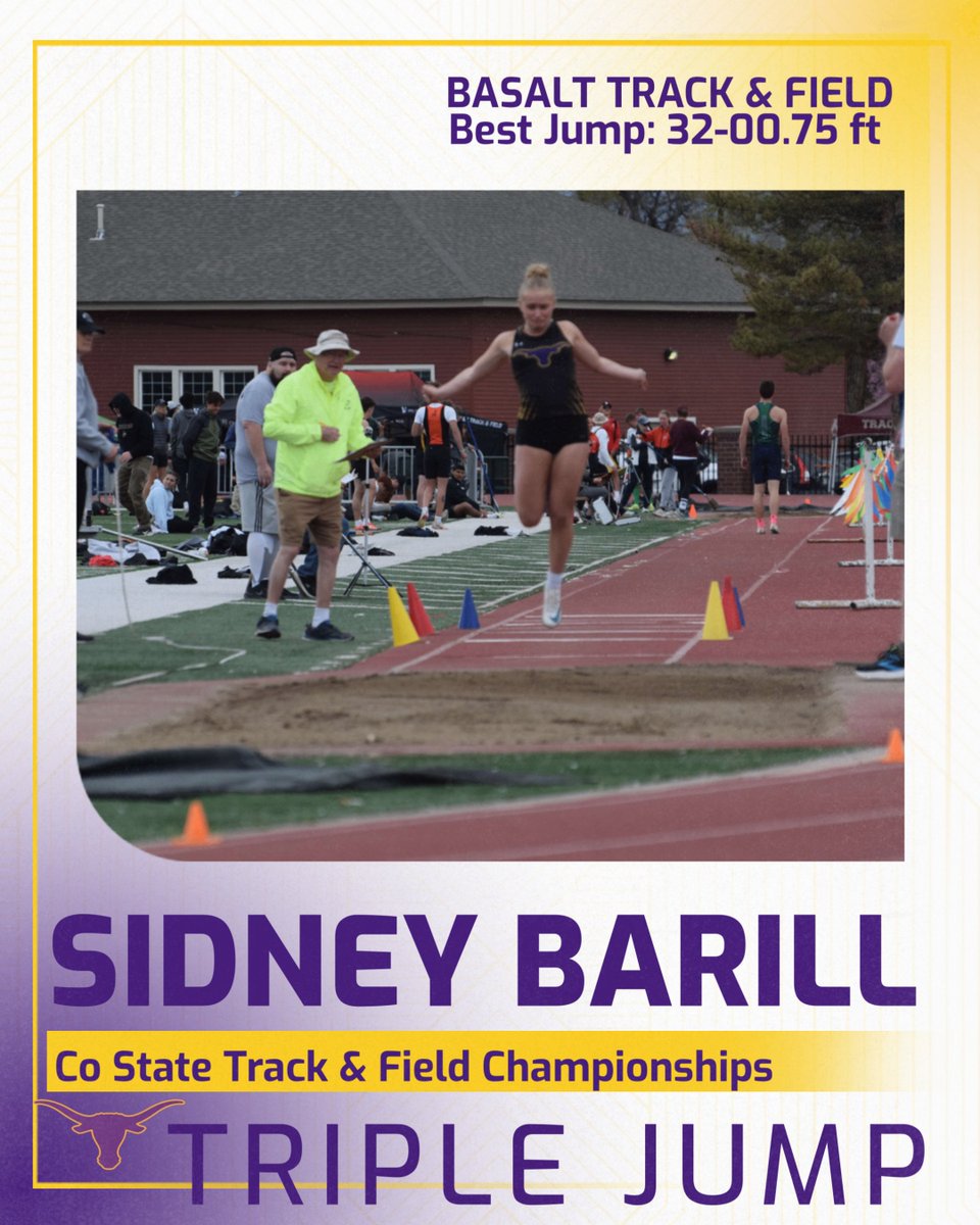 Jr Sidney Barill finished out her season with a 16th place finish at the CO State Track &amp; Field Championships in the Triple Jump today! 

¡Junior Sidney Barill terminó su temporada con un 16° puesto en el Campeonato Estatal de Atletismo de Colorado en el Triple Salto hoy!