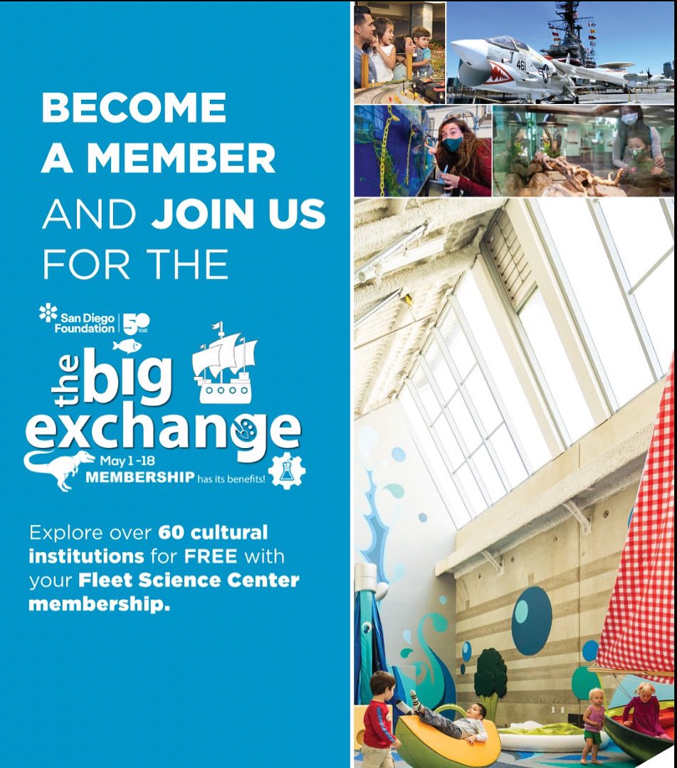 passport_sd's tweet image. ⏳ It’s the FINAL countdown! ⏳

The Big Exchange ends May 18, and your Fleet Science Center membership unlocks FREE access to over 60 amazing museums and cultural institutions across San Diego. ✨

#FleetScienceCenter #TheBigExchange #ExploreSanDiego #SanDiegoMuseums